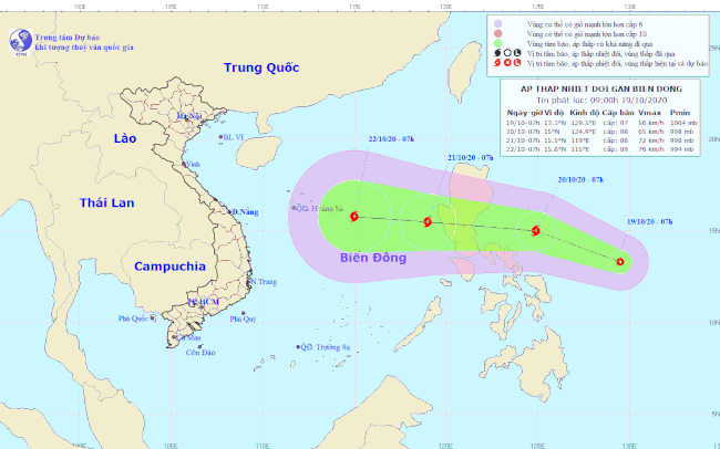 Thêm áp thấp nhiệt đới gần Biển Đông, có khả năng mạnh lên thành bão